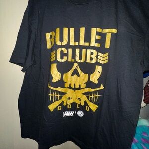 All Elite Wrestling Bullet Club Gold T-Shirt AEW X NJPW GOLD AEW men’s size 2XL